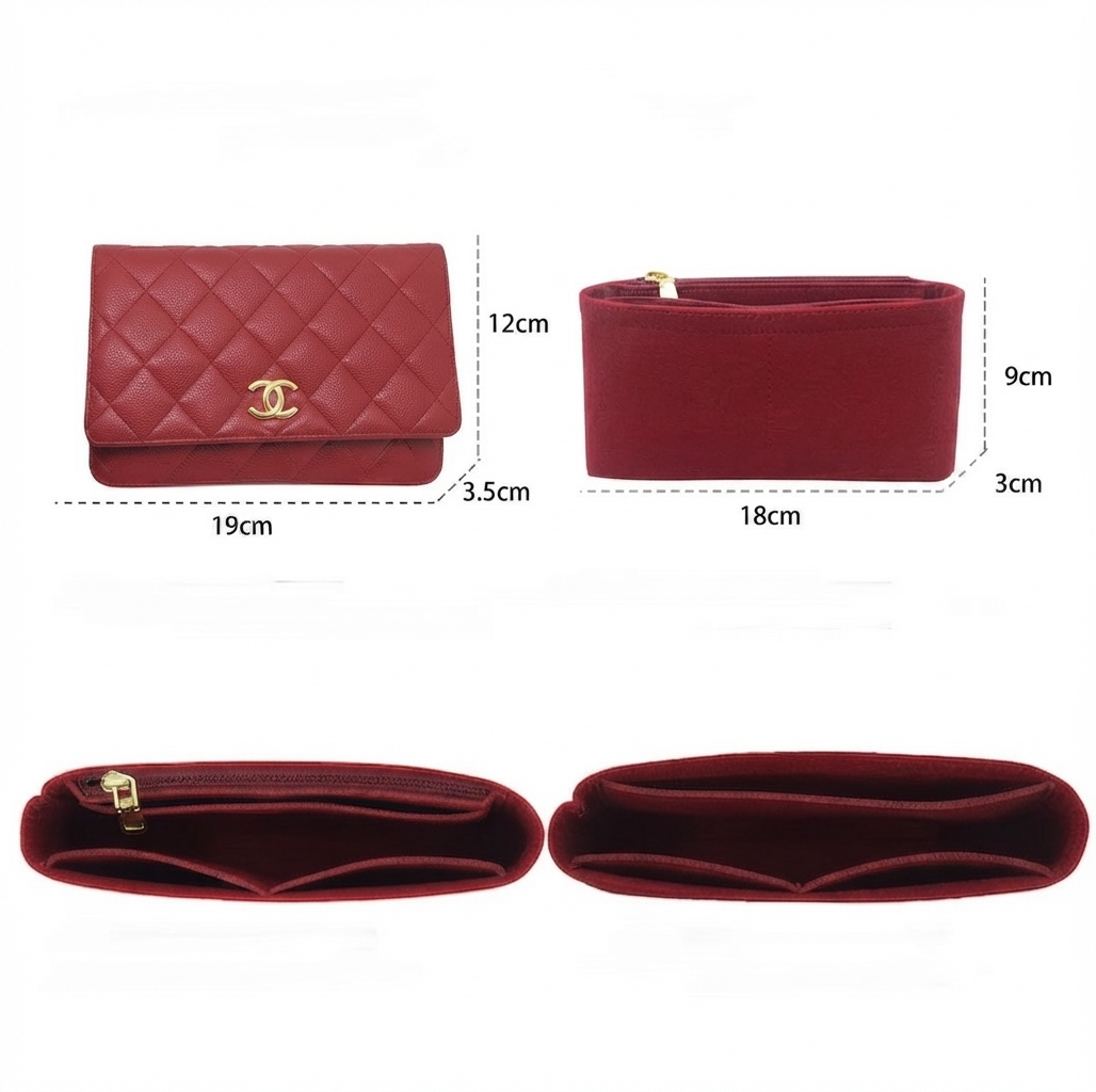 Dimensions Organisateur WOC Chanel Farnelleo
