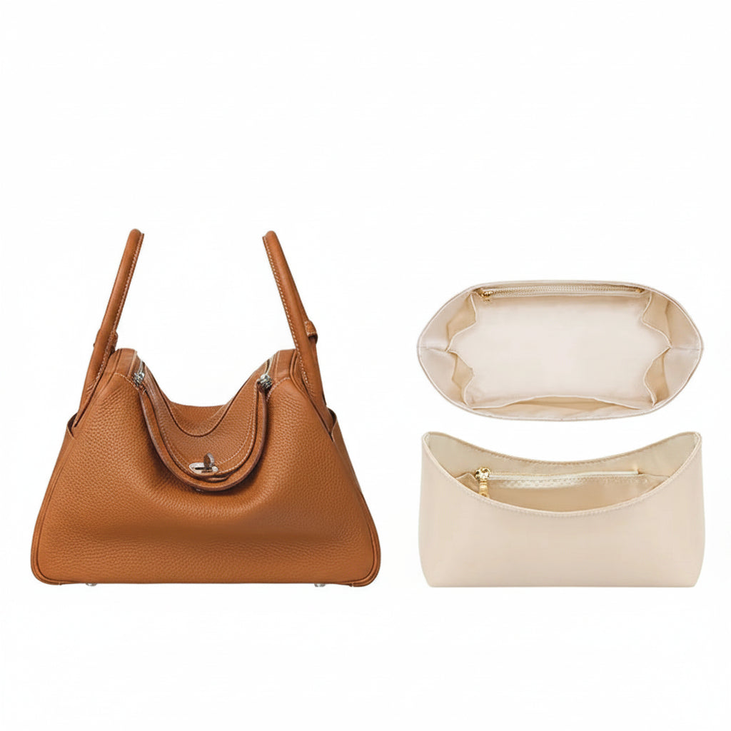 Organisateur de sac Nylon Ecru pour Lindy 26 Hermès Farnelle
