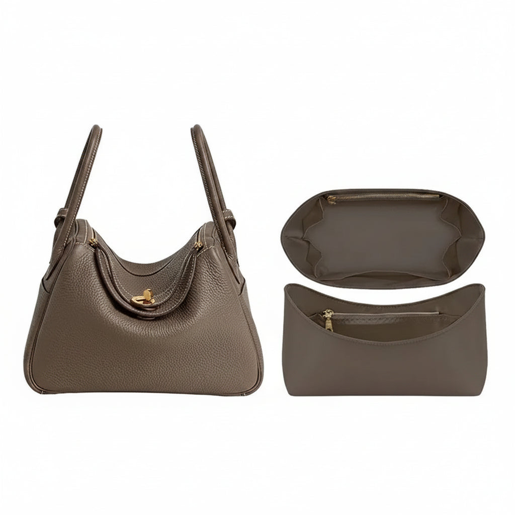 Organisateur de sac Nylon Taupe pour Lindy 26 Hermès Farnelle