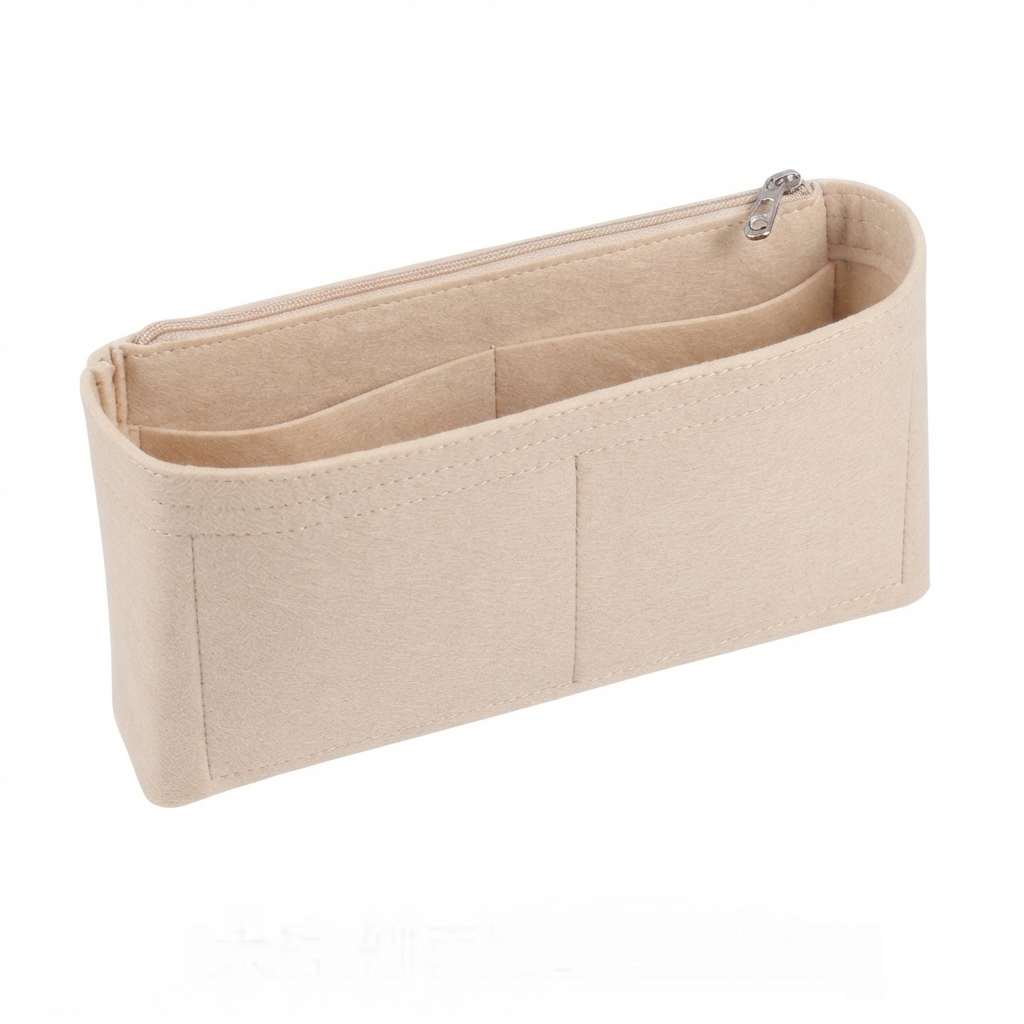 Organisateur ecru fermeture eclair WOC Chanel Farnelle