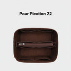 Organisateur en feutre Moka pour sac Picotin 22 Hermes Farnelle