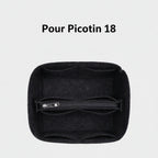 Organisateur en feutre Noir pour sac Picotin 18 Hermes Farnelle