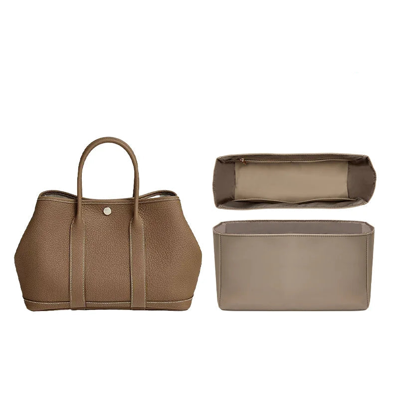Organisateur en nylon Taupe sac Garden Party Hermès Farnelle
