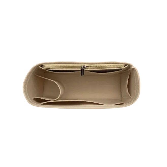 Organisateur feutre sac chanel 25 ecru farnelle