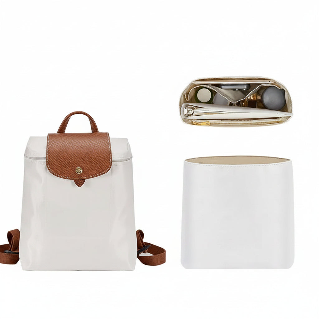 Organisateur pour sac à dos Le Pliage Longchamp - Ecru - Farnelle