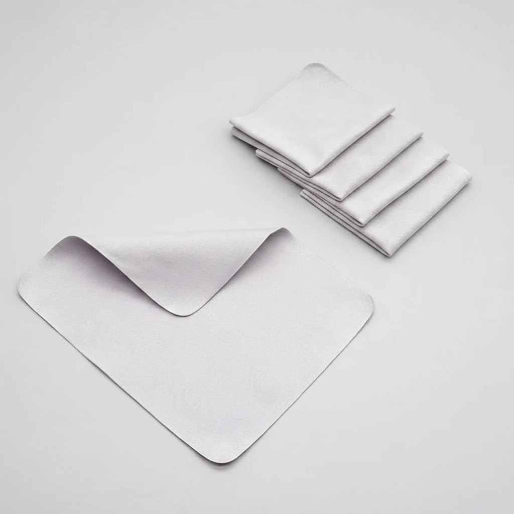 Chiffons microfibres pour entretien du cuir - Lot gris - Farnelle