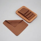 Chiffons microfibres pour entretien du cuir - Lot Marron - Farnelle