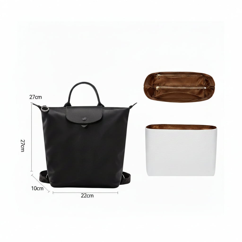 Organisateur pour sac à dos Le Pliage Longchamp - Moka XS -Farnelle