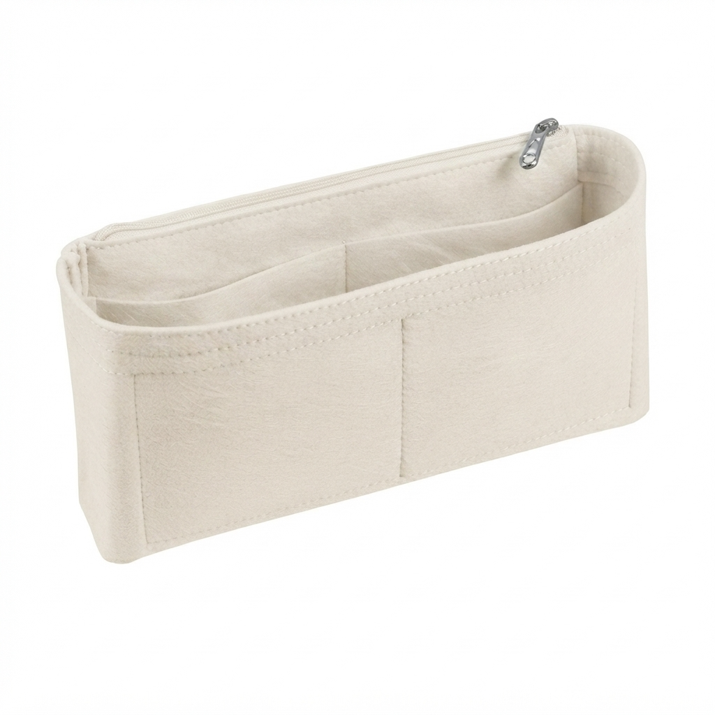 face Organisateur blanc fermeture eclair WOC Chanel Farnelle